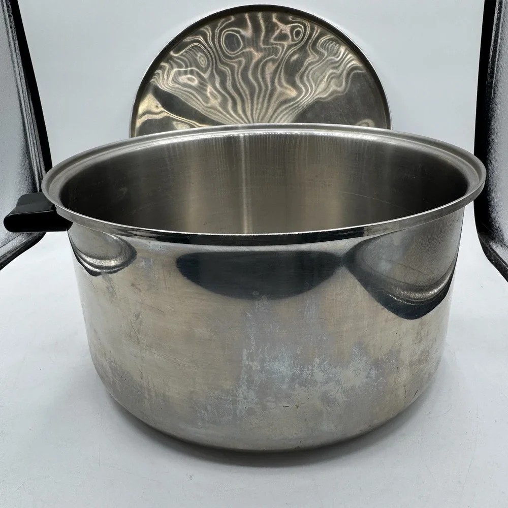 Vtg SEARS HEAT CORE Stainless Steel 10 Qt Stock Canning Pot WITH Lid USA Made